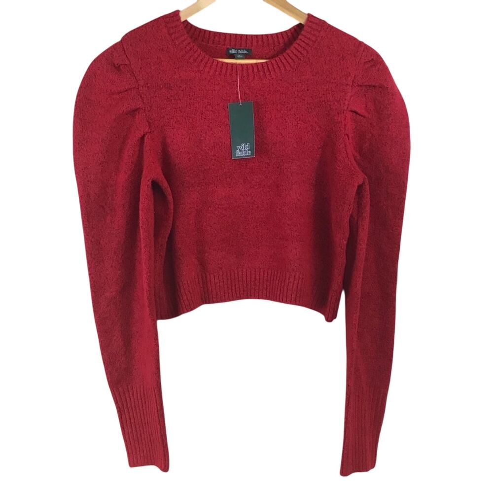 NWT Wild Fable cropped red sweater - medium